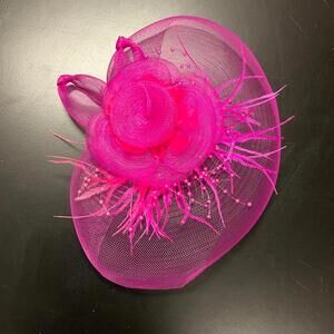Hot Pink Fascinator Derby Hat